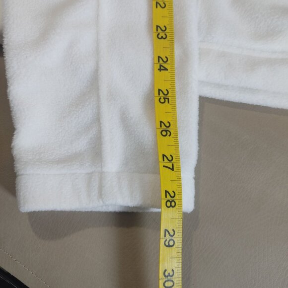 Columbia Jacket Coat White Full Zip Fleece Size Large Pocket Soft Warm Outerwear - Picture 8 of 11